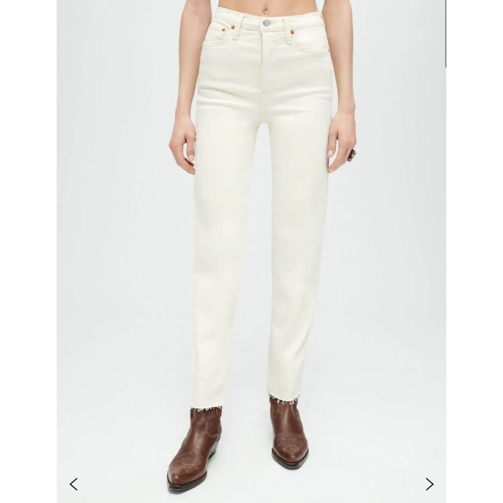 RE/DONE High Rise Stove Pipe Jeans